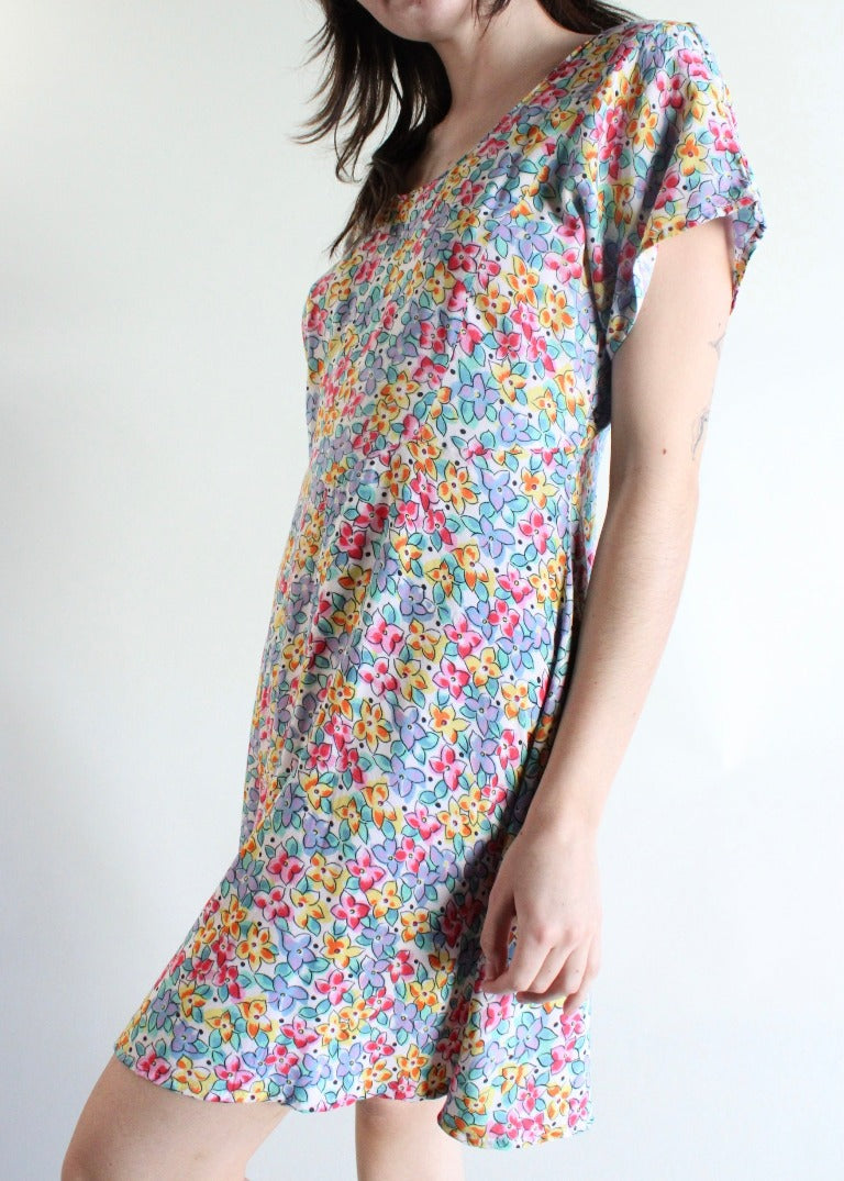 Vintage Floral Dress D0025