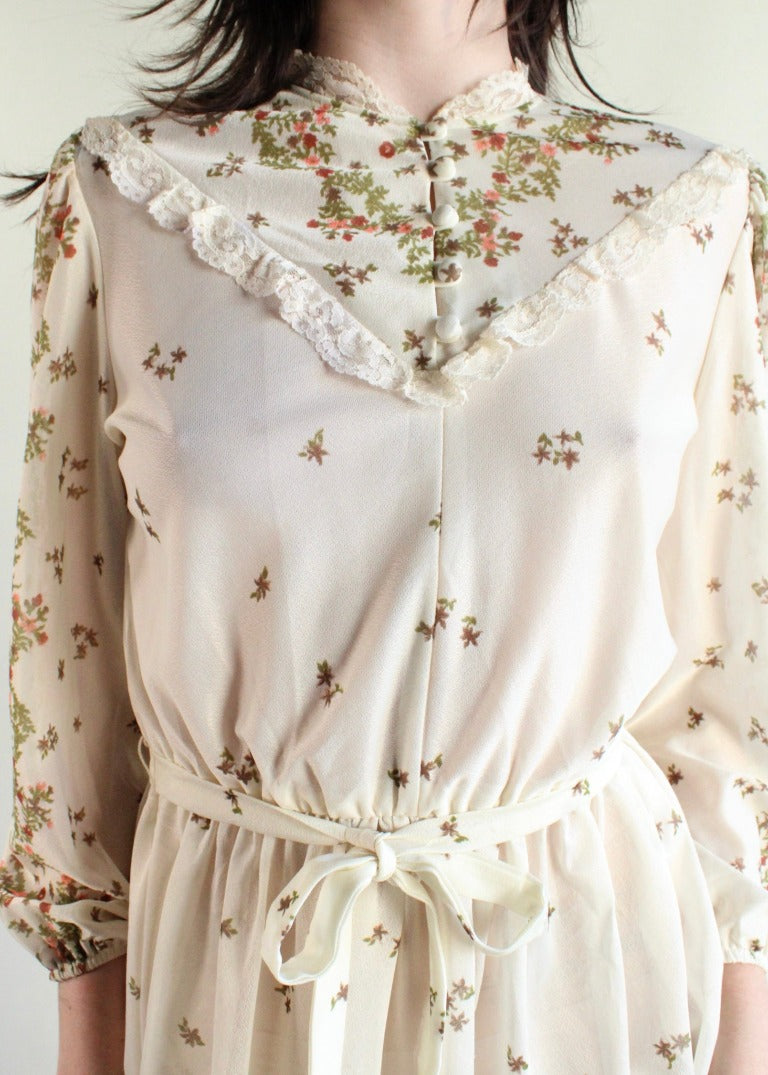 Vintage Floral Dress D0349
