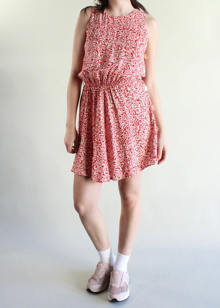 Vintage Printed Dress D0358