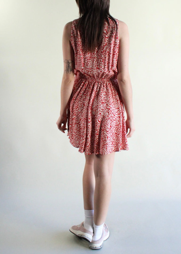 Vintage Printed Dress D0358