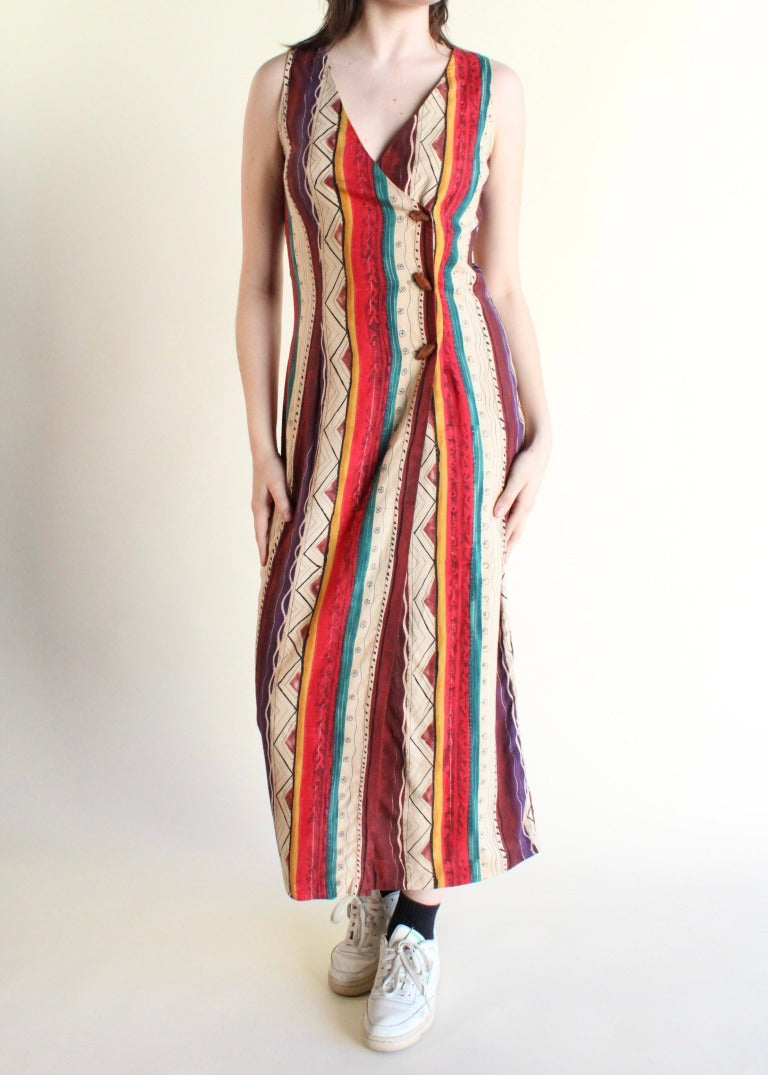 Vintage Printed Dress D0046