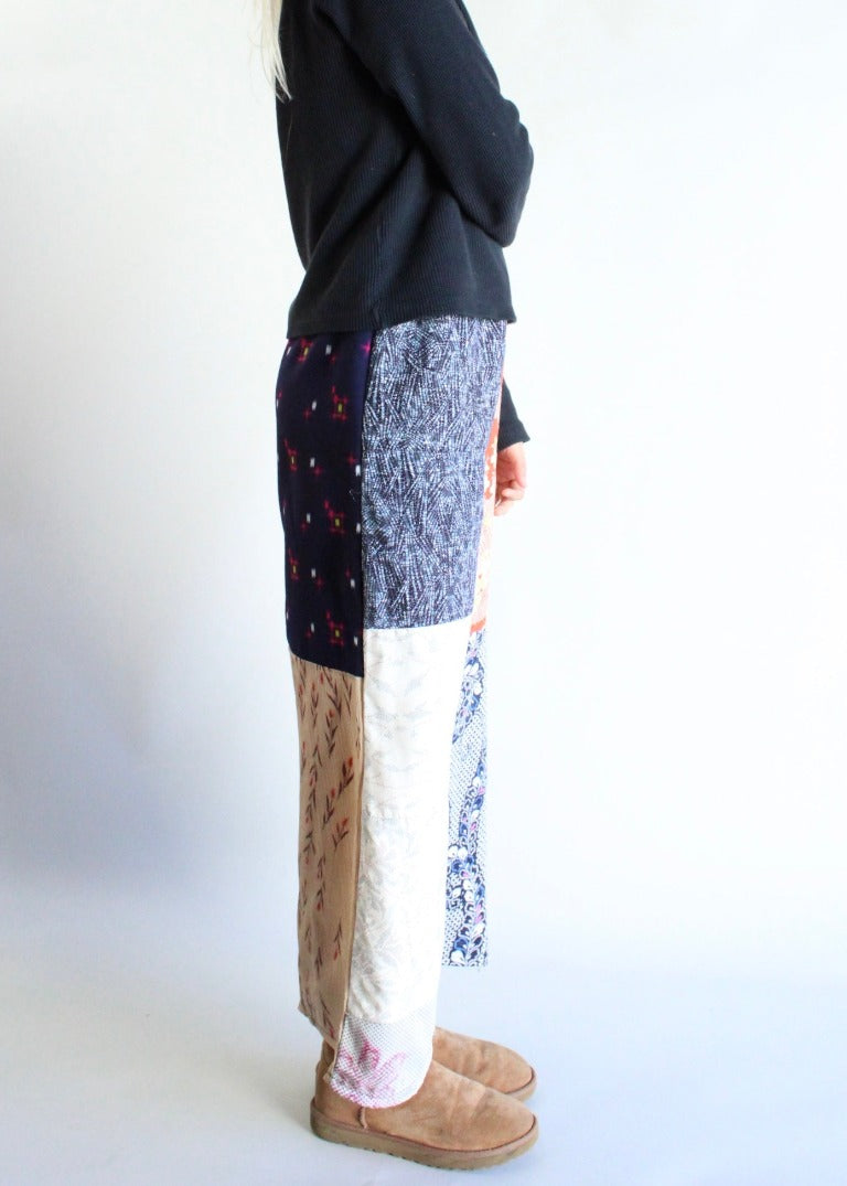 RCYCLD Pieced Kimono Maxi Skirt