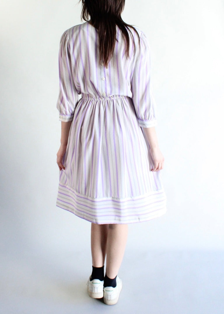 Vintage Striped Dress D0445