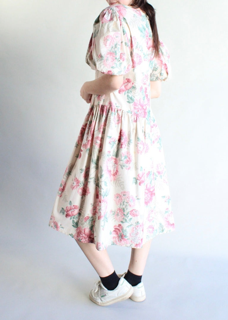 Vintage Floral Dress D0459
