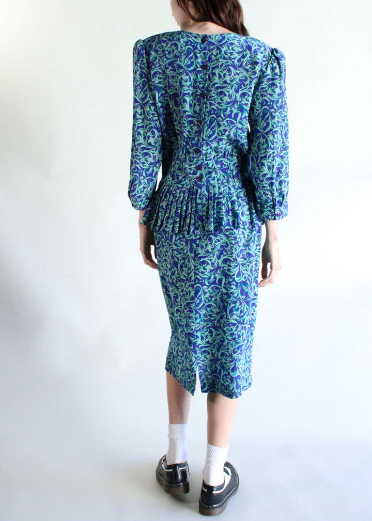 Vintage Silk Dress D0328