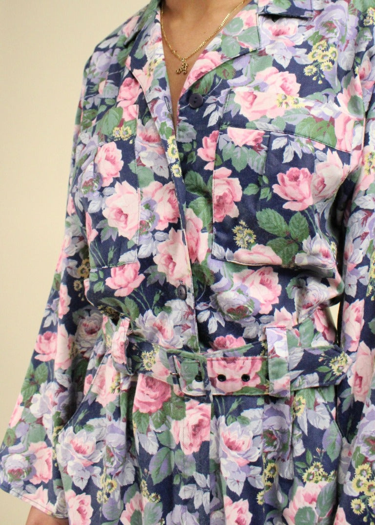 Vintage Floral Dress D0439