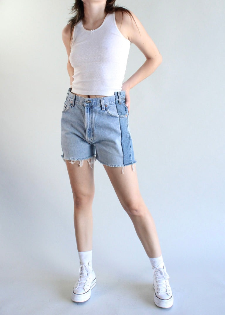 RCYCLD Levis Pieced Slouchy Short