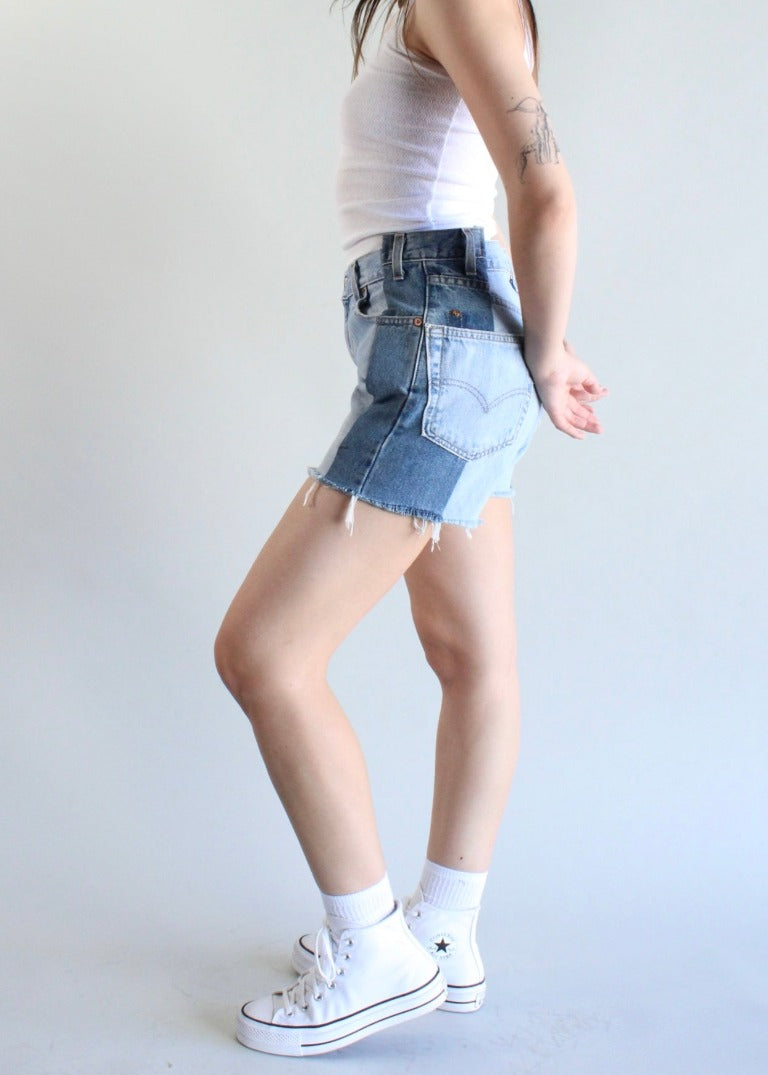 RCYCLD Levis Pieced Slouchy Short