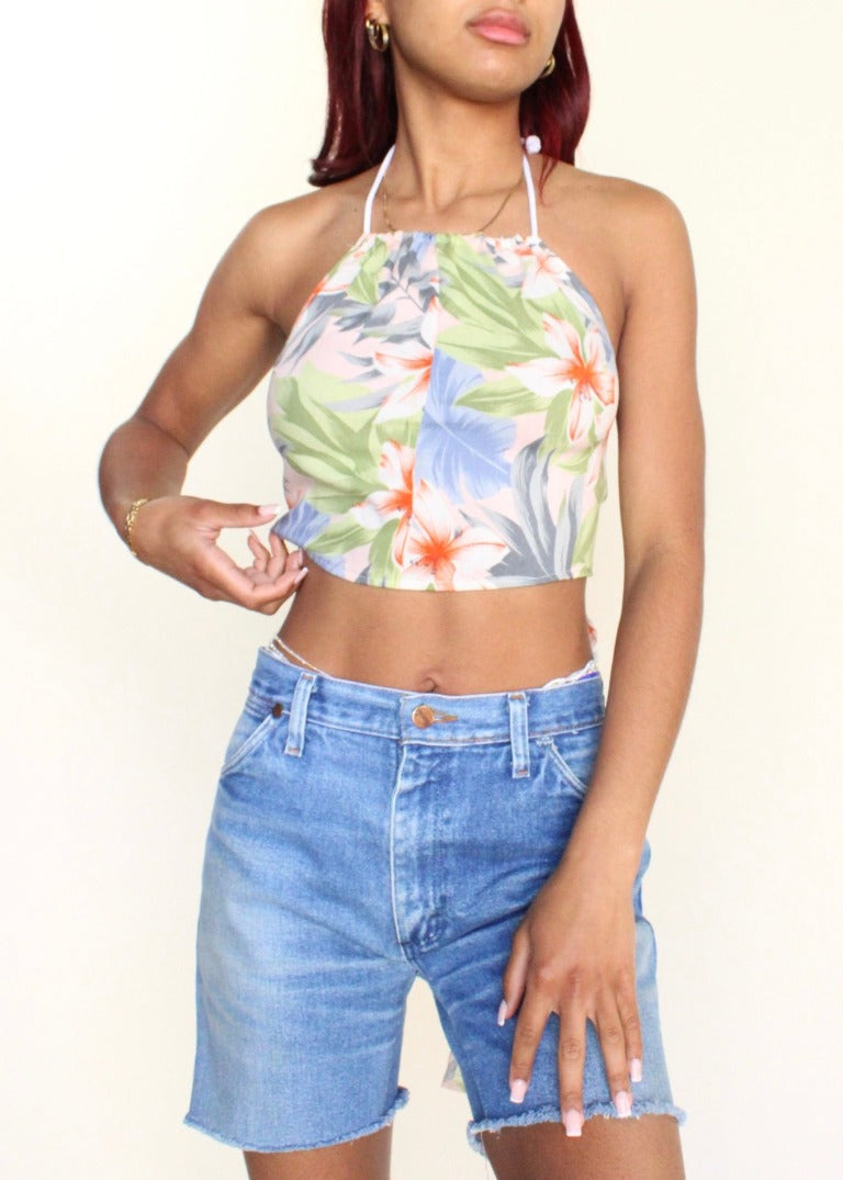 RCYCLD Floral Halter Top