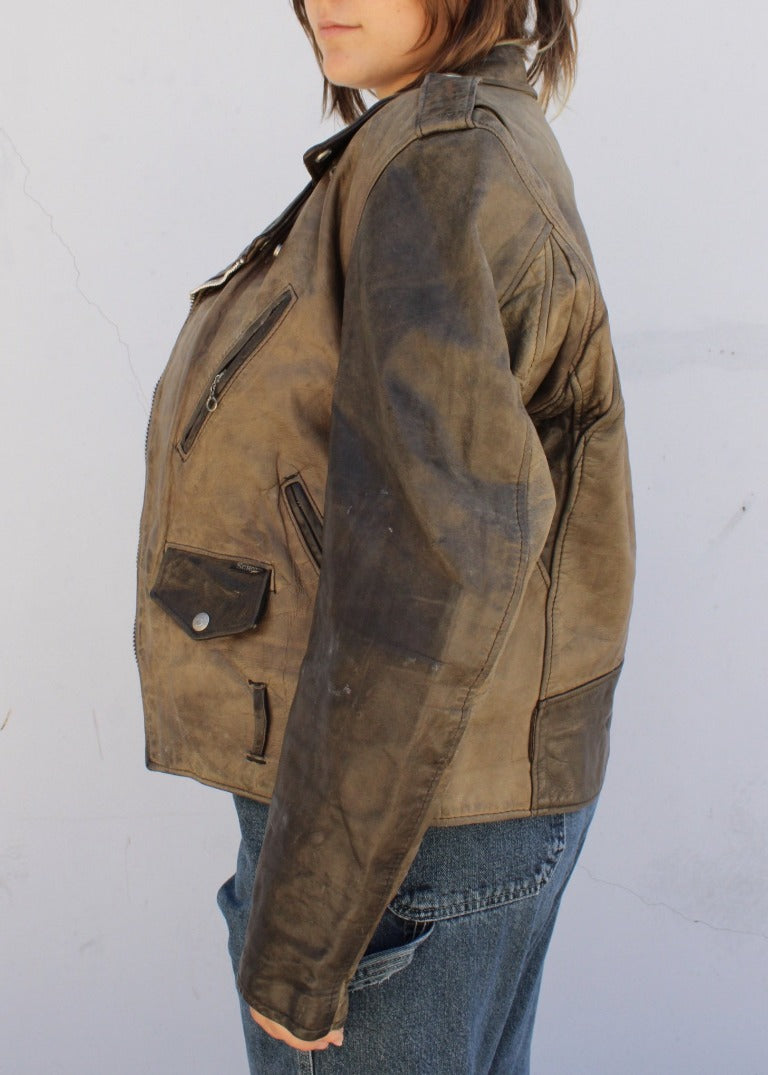 Vintage Perfecto Leather Biker Jacket S0314