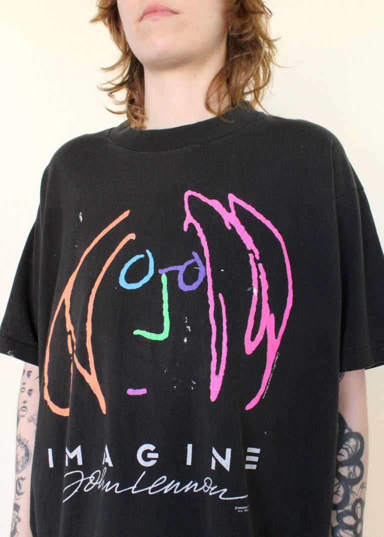 John Lennon T Shirt Vintage Vintage John Lennon Tee T0879